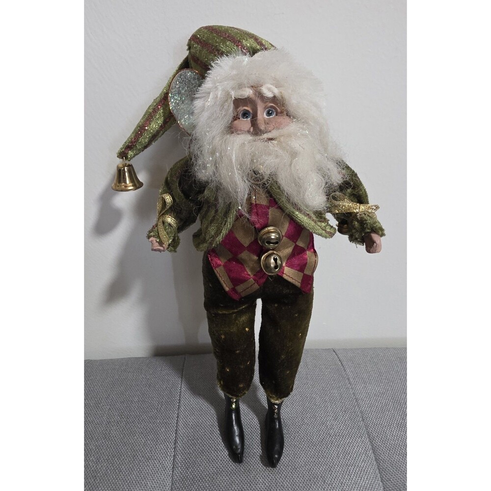 Rare Vintage Mark Roberts Company Christmas Elf Fairy Santa Figure Ornament GuC